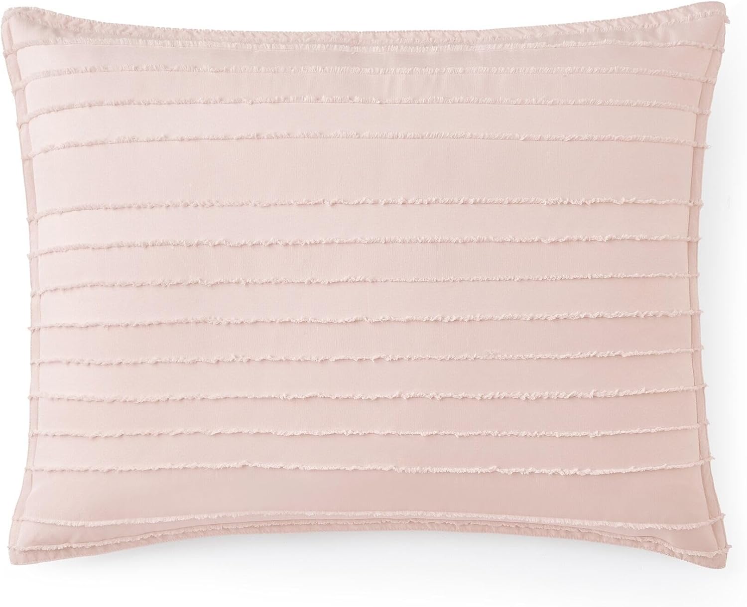 UGG Textured King Comforter Set - 3 Piece Striped Reversible Queen Bedding Set with Pillow Shams, Stylish Soft & Luxurious Light Pink Bed Set for Home & Bedroom (King)