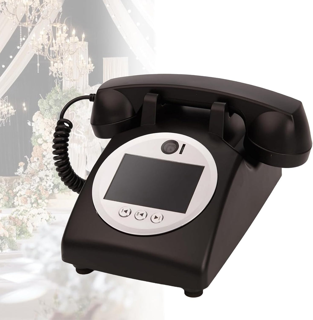 Video Audio Guest Book Wedding Phone,1080P HD Video Phone Guestbook, Preserve Your Special Occasions, for Wedding Bridal Shower, Birthday, Graduations, Baby Shower Black-32GB