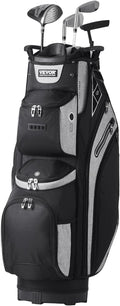 VEVOR Golf Cart Bag with 14 Way Organizer Divider Top, Premium Cart Bag with Stand, Durable Golf Bags with Handles & Dust Cover & Detachable Dual Strap for Men & Women