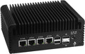 Firewall Appliance Mini PC 2.5GBe, N100 Fanless Firewall Router Micro Computer Quad Core,DDR5 8GB RAM 128GB SSD, 4X 2.5Gbe Lan/AES-NI/OPNsense/USBC/2HD/DP/TF/6USB/,Three Screen Display