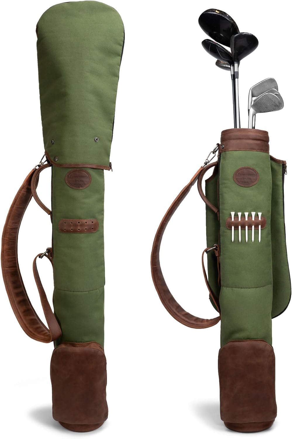 Littlefield & Co., Sunday Golf Club Bag, Small Golf Bag for a Few Clubs, Lightweight Basic Carry Bags, Practice & Travel Cart for Men & Women, Driving Range Carrier Accessories