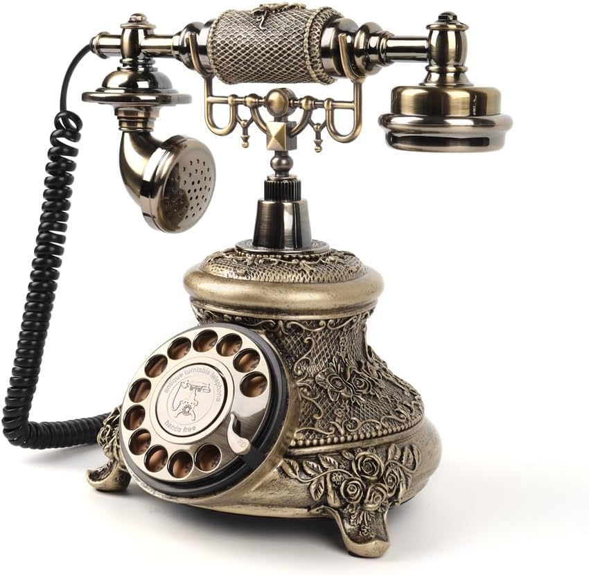 Antique European Wedding Birthday Party Audio Guestbook Phone (Vintage Bronze)