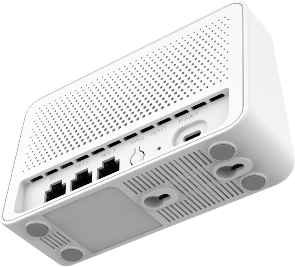 GWN7062E Wi-Fi 6 AX3000 Router, 3X Gigabit Ethernet, Mesh Support, 256MB RAM, USB-C