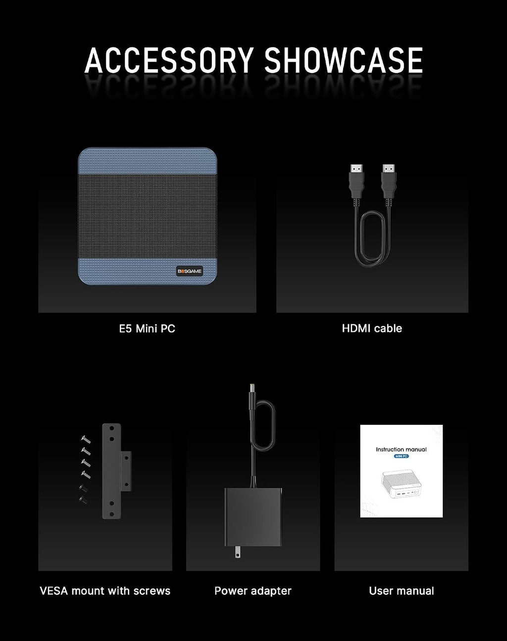 BOSGAME E5 Mini PC Windows 11 Pro, Mini Computers AMD Ryzen 3 5300U, 16GB DDR4 1TB PCIe SSD, 4K Triple Display, Type-C & USB3.2, Dual RJ45, Wi-Fi 5/BT 5.0, Mini Desktop Computer for Home/Office