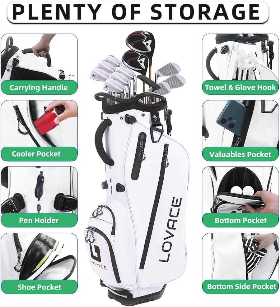 14 Way Golf Stand Bag, Lightweight Golf Bags with Stand for Men and Women