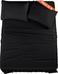Utopia Bedding Full Size Sheet Set - Bulk Pack of 10 Bed Sheets Set - Soft Brushed Microfiber - Deep Pockets - Shrinkage & Fade Resistant - Easy Care (Black)
