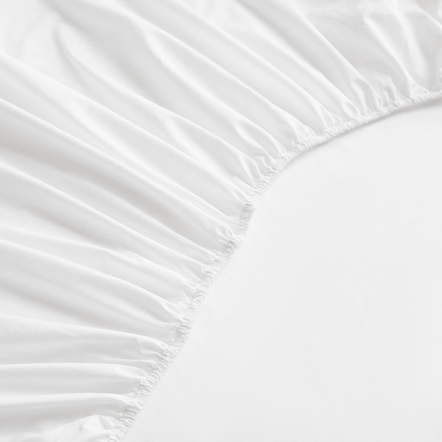 Lush Decor Coastal Chic Scalloped Edge Cotton Sheet Set 4 Piece Set King White - White Sheets - Scallop Trim - Bed Sheets - Coastal Decor