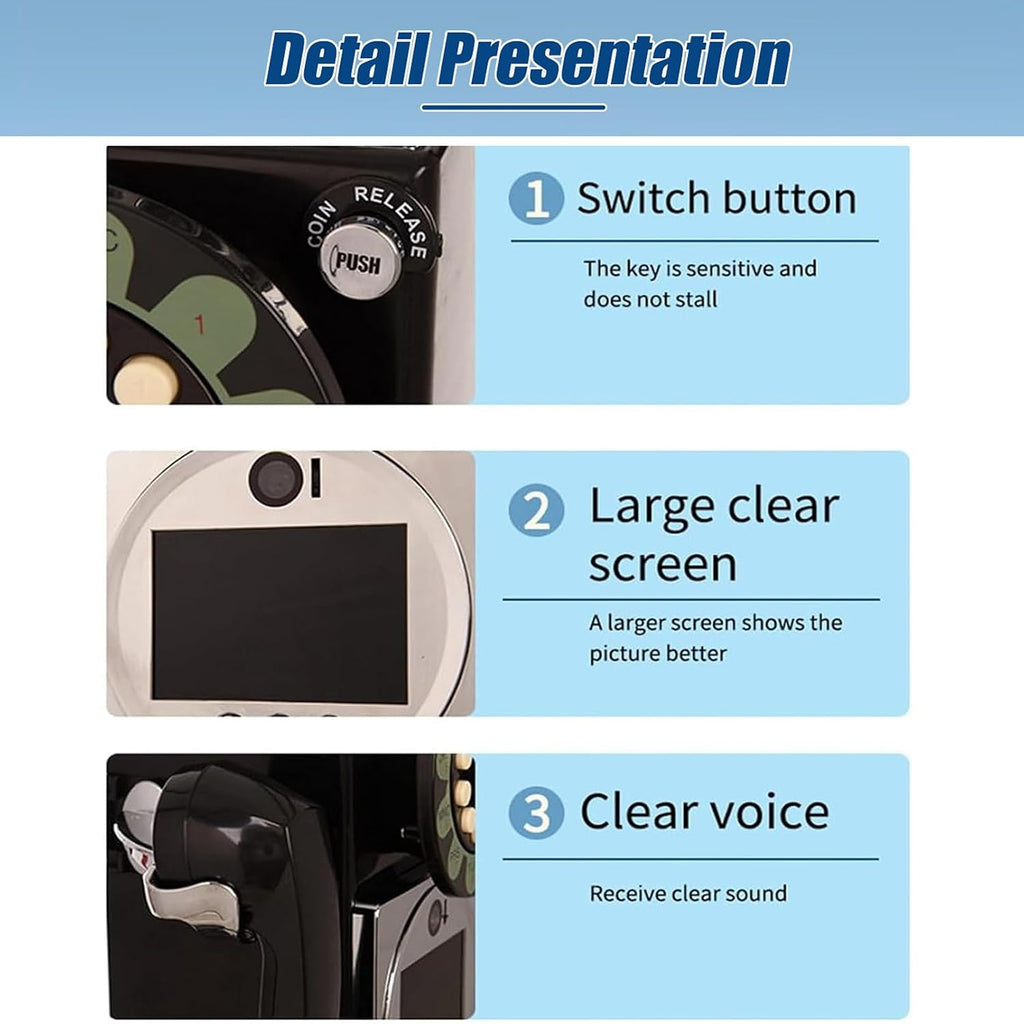 1080P Video Audio GuestBook Wedding Phone, 64G SD Card Customized Video Audio Guest Book Alternatives with Lens Recording for Birthday Party Anniversary Engagement,Black