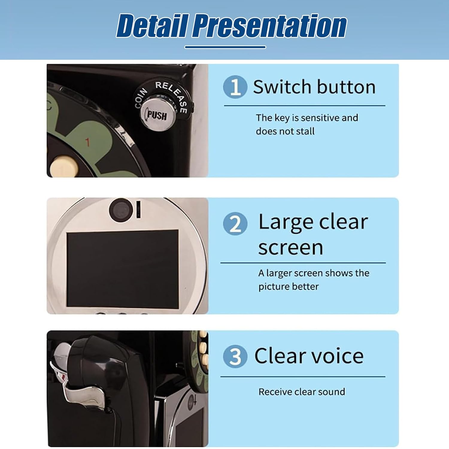 1080P Video Audio GuestBook Wedding Phone, 64G SD Card Customized Video Audio Guest Book Alternatives with Lens Recording for Birthday Party Anniversary Engagement Black