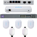 Enterprise Indoor & Outdoor Networking Bundle | 6.3 Gbps WiFi | 10 Gbps Ethernet | Real-Time Stats | Seamless Roaming, PoE+, 4096 QAM | WiFi Access Points | 4x4 MU-MIMO Antennas for Extended Range