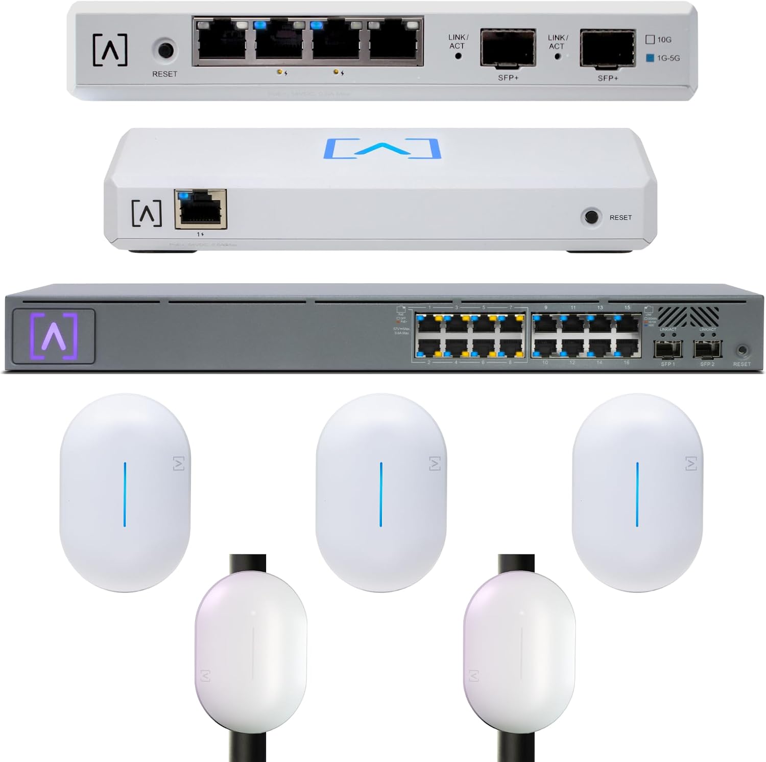 Enterprise Indoor & Outdoor Networking Bundle | 6.3 Gbps WiFi | 10 Gbps Ethernet | Real-Time Stats | Seamless Roaming, PoE+, 4096 QAM | WiFi Access Points | 4x4 MU-MIMO Antennas for Extended Range