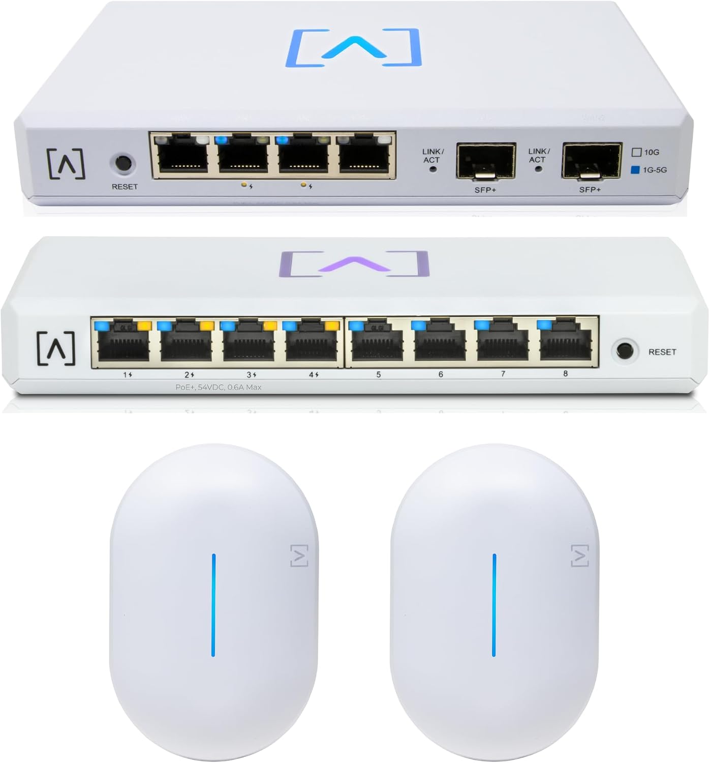 Alta Labs Pro Home Networking Bundle | 6.3 Gbps WiFi | 10 Gbps Ethernet | Real-Time Stats | Seamless Roaming, PoE+, 4096 QAM | IP54 Rated WiFi Access Points | 4x4 MU-MIMO Antennas for Extended Range