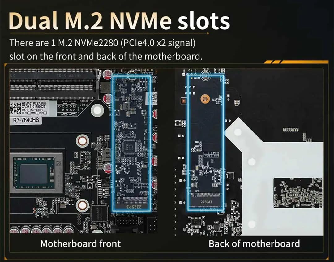 NAS Motherboard AMD Ryzen 7 8845HS, Firewall VPN Router DIY, 4 Port i226-V 2.5GbE LAN, 2xDDR5, 2*M.2 NVMe PCIE X16, 9*SATA3.0, HDMI2.0 DP USB4 Type-C, ITX 17x17CM.+2×SFF8643 to 4 * SATA Data Cable