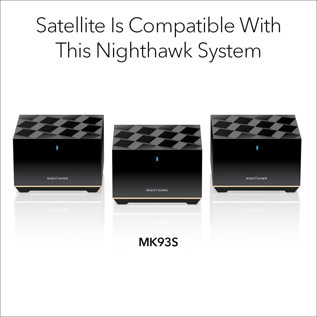 NETGEAR Nighthawk Tri-Band Whole Home Mesh WiFi 6E Add-on Satellite (MS90) – Works with Your Nighthawk MK93S System - Adds Up to 2,500 sq. ft. Coverage - AXE5700 (Up to 5.7Gbps)