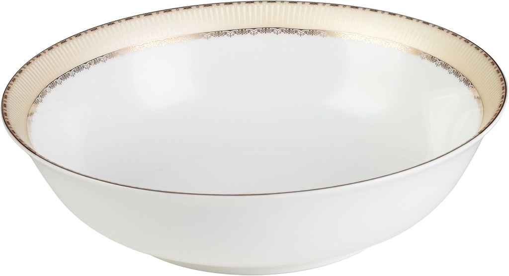 Lorenzo 57 Piece Elegant Bone China Service for 8 Margaret Dinnerware Sets, Gold