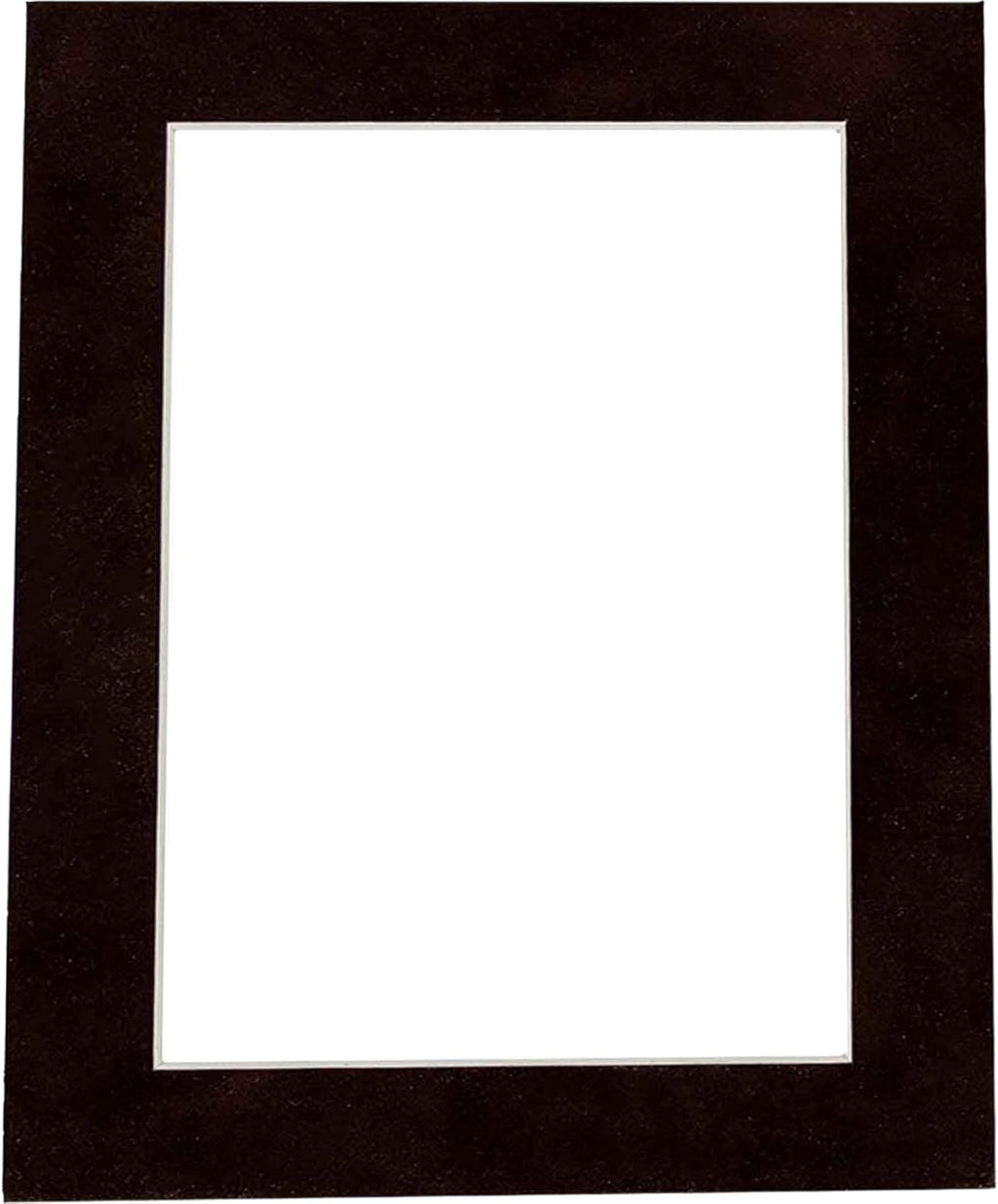 Poster Palooza Pack of TEN 12x16 Mats Bevel Cut for 11x14 Photos - Acid Free Black Suede Precut Matboards For Pictures, Photos, Framing - 4-ply Thickness