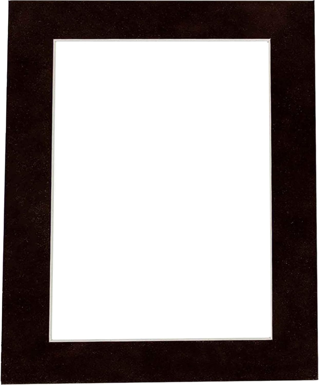 Poster Palooza Pack of TEN 12x16 Mats Bevel Cut for 11x14 Photos - Acid Free Black Suede Precut Matboards For Pictures, Photos, Framing - 4-ply Thickness