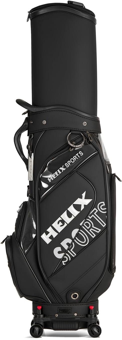 HELIX Golf Bag with Wheels, Retractable Golf Bag for Travel, Durable Course Golf Travel Cover