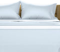 TEXAS LINEN CO. 100% Egyptian Cotton Queen Sheets Set - Luxury 1500 Series Couture Comfortin' Collection Egyptian Cotton Sheets Queen Size Set (4 PC, Light Blue), 17' Deep Pocket, Hotel Bedding Set