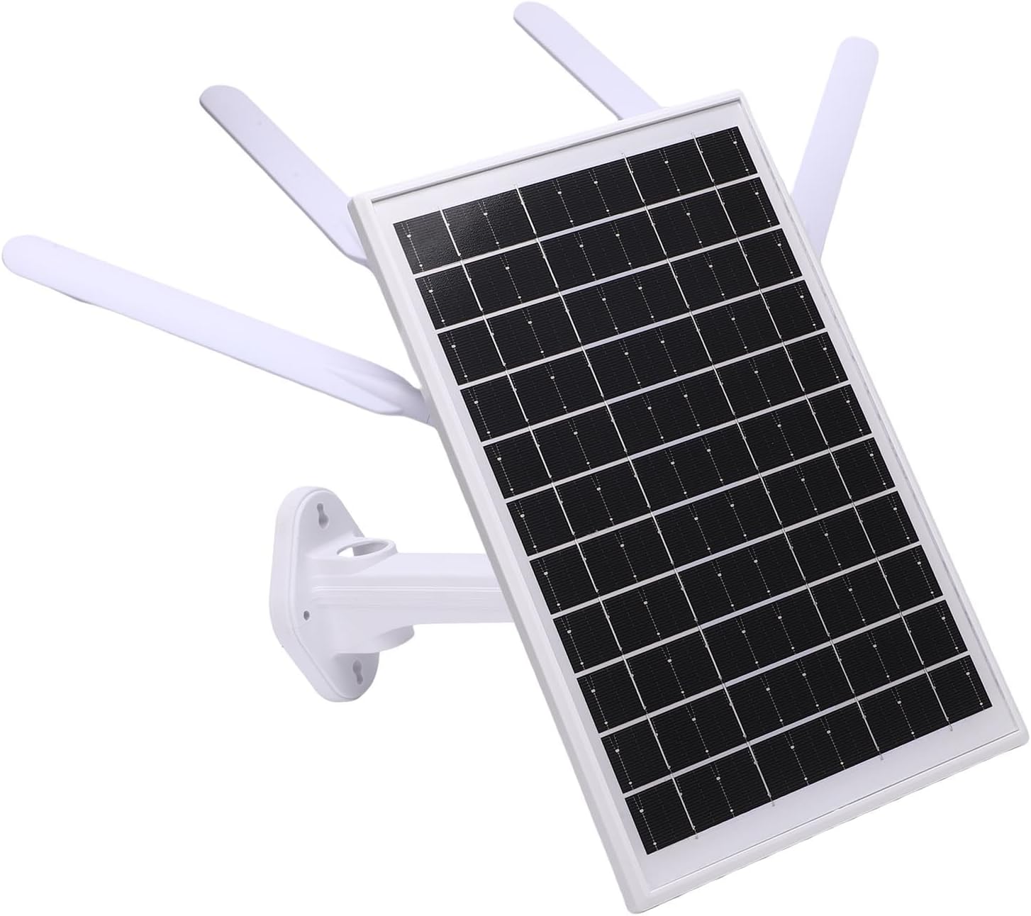 Fdit Outdoor 4G Solar Router, IP66, 12W Solar Panel, 300Mbps WiFi Extender with SIM Card Slot for Farms and Construction Sites (White Antennae)