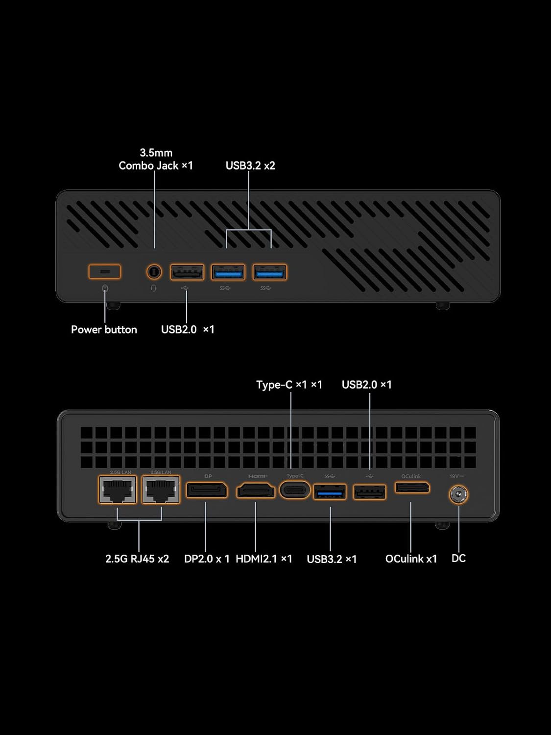MINISFORUM MS-A1 Mini Workstation Barebone Mini PC, HDMI|DP|USB-C Triple 4K Output, 4X PCIe SSD Slot, 2X 2.5G Ethernet Port, 4X USB, Support AMD AMS Socket CPU/Discrete Graphics Cards