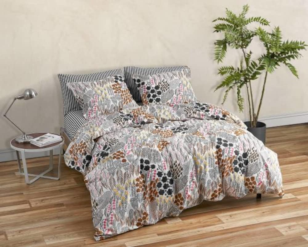 Marimekko - King Duvet Cover Set, Cotton Percale Bedding with Matching Shams, All Season Home Decor (Pieni Letto Multicolor, King)