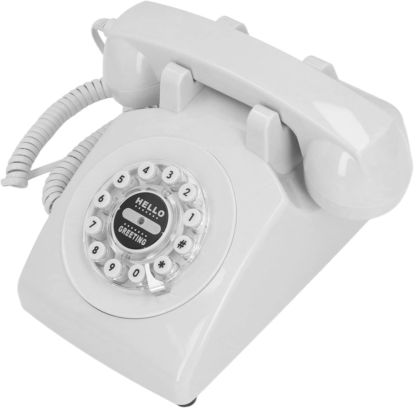 Audio Guest Book, Vintage Phone Design with 120 Hours 8G Capacity for Weddings and Special Events (White)