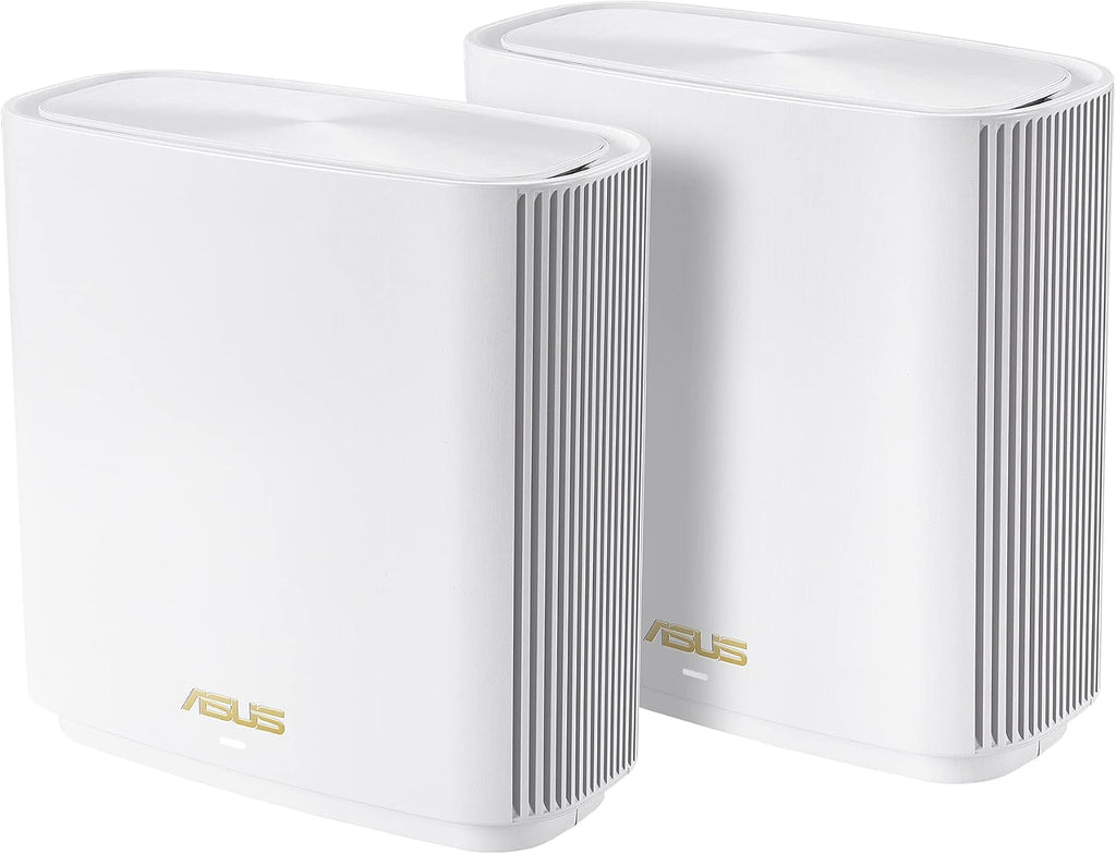 ASUS ZenWiFi Whole-Home Tri-Band Mesh WiFi 6E System (ET8 2PK), Coverage up to 5,500 sq.ft & 6+Rooms, 6600Mbps, New 6GHz Band, AiMesh,Instant Guard (Renewed)