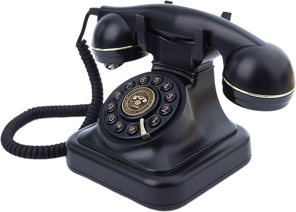 Audio Guest Book Wedding Phone: Record Customized Audio Messages with Voicemail, Vintage Phone Message Book, Wedding Guest Book for Wedding, Party, Confession (Black)