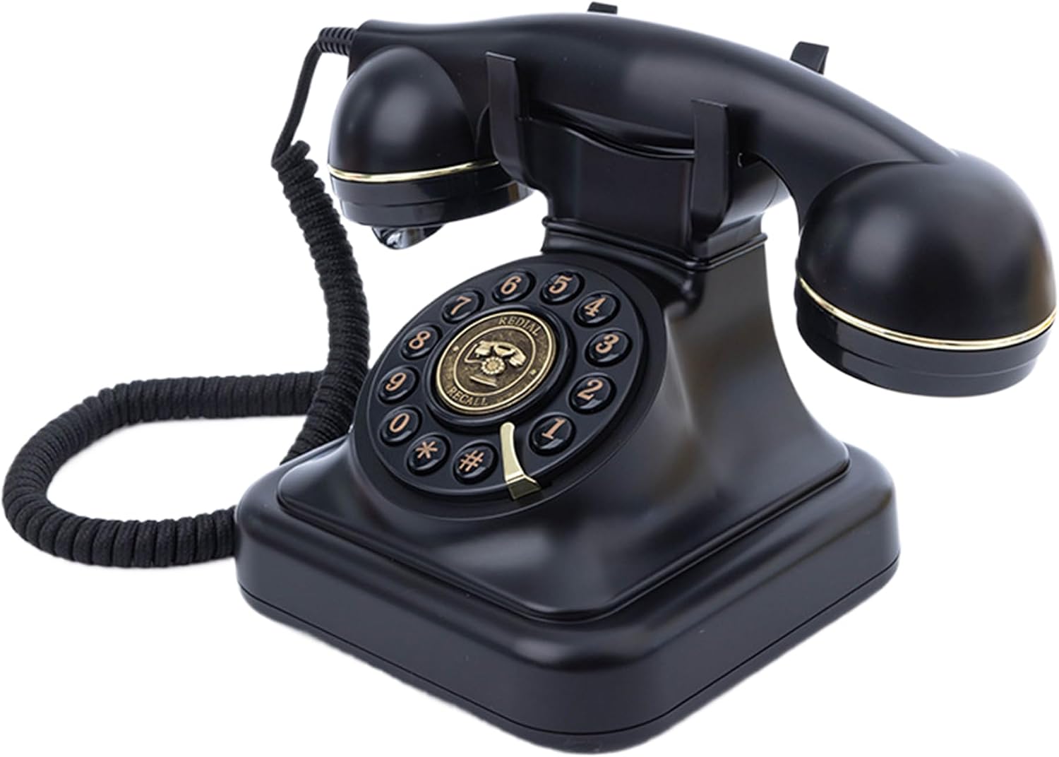 Audio Guest Book Wedding Phone: Record Customized Audio Messages with Voicemail, Vintage Phone Message Book, Wedding Guest Book for Wedding, Party, Confession (Black)