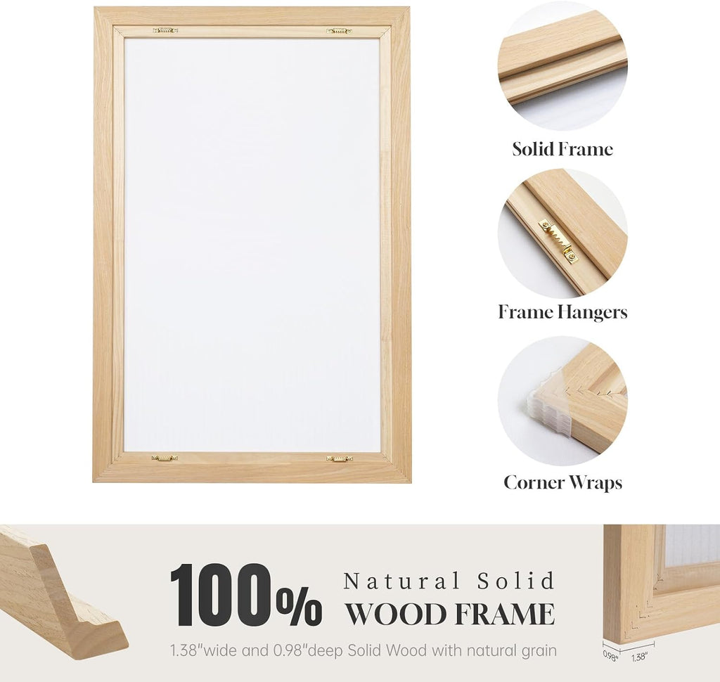 Large Framed Minimalist Abstract Wall Art for Living Room, 3 Piece Big Modern Neutral Canvas Prints Artwork for Walls, Earth Tone Pictures for Bedroom, Office Wall Decor, 24x24 Inch