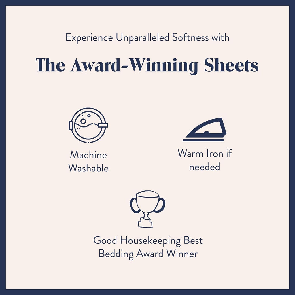 Brooklinen Luxury Sateen 4 Piece Sheet Set - 100% Cotton Bed Sheets, Soft & Durable Twin Sheets Set in Slate Grey, Oeko-TEX Certified Bedding Set, 1 Fitted Sheet, 1 Flat Sheet, 2 Pillowcases