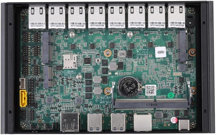 Qotom Q1035GE Mini PC i3-10110U, 16GB RAM 256GB SSD, 8X I226-V 2.5GbE, Compact Network Appliance for VLAN