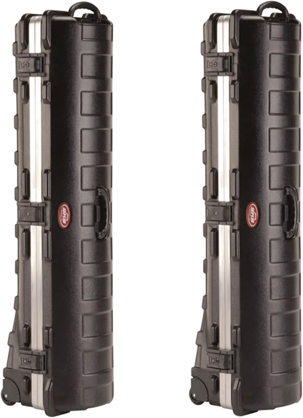 SKB ATA Deluxe Standard Hard Plastic 49 Inch Long Interior Golf Bag Storage Traveling Case with Wheels and Reliable Secure Latches, Black (2 Pack)