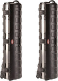 SKB ATA Deluxe Standard Hard Plastic 49 Inch Long Interior Golf Bag Storage Traveling Case with Wheels and Reliable Secure Latches, Black (2 Pack)