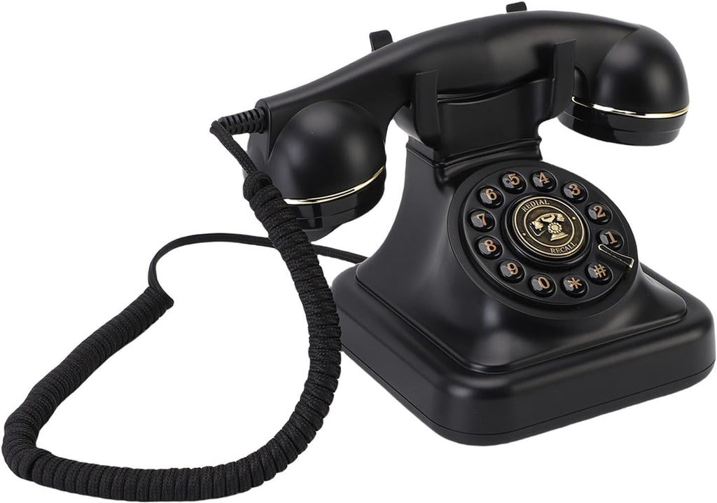 Audio Guest Book Wedding Phone, Audio Guestbook Phone, Vintage Style Message Voicemail for Graduation, Birthdays, Shower, Special Occasions, 32G Micro Storage Card (Black)