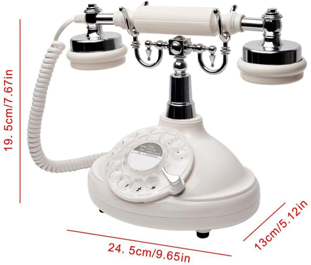 Fancyes Audio Guestbook Telephone Old Phone Recorder Old Fashioned Audio Guest Book Wedding Phone Desk Telephone Model for Birthday