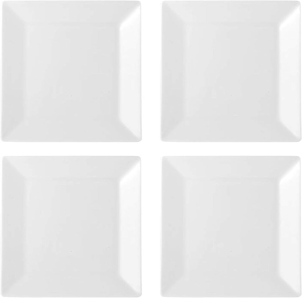 Mikasa Square Delray 16-Piece Bone China Dinnerware Set, Service for 4, White