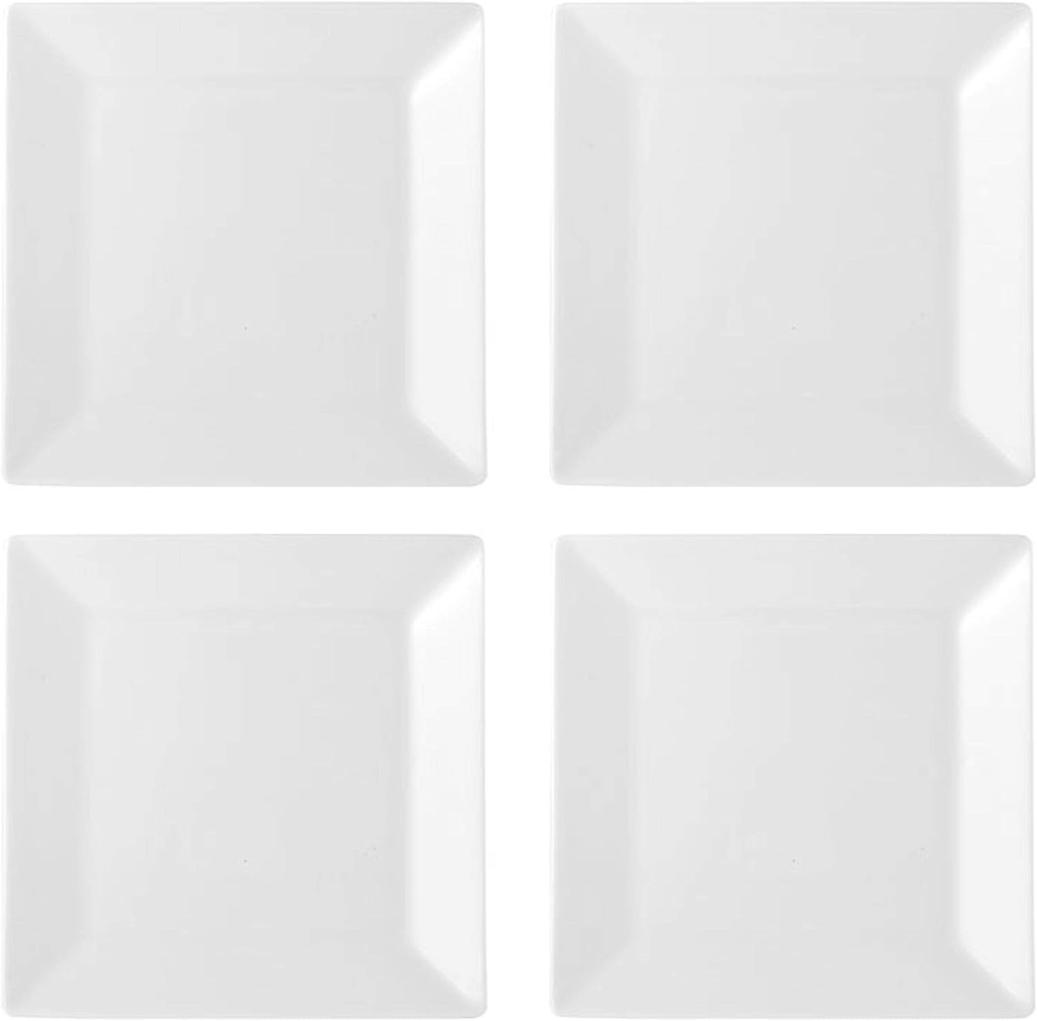Mikasa Square Delray 16-Piece Bone China Dinnerware Set, Service for 4, White