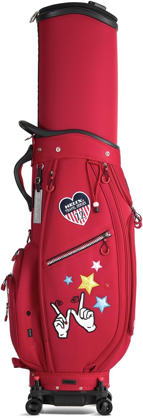 HELIX Women's Golf Bag with Wheels, Retractable Golf Cart Bag for Ladies, Easy to Carry and Travel