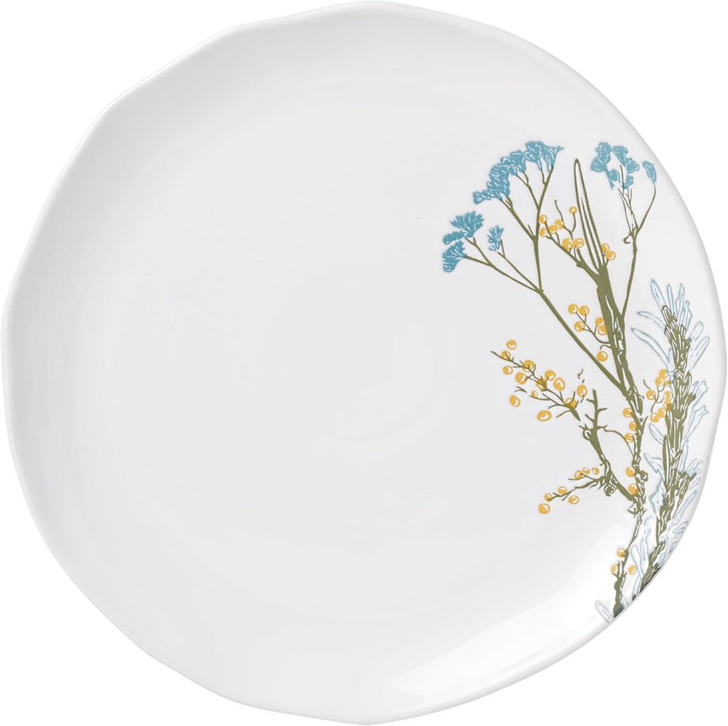 Lenox Dinnerware Sets, Wildflowers 16-Piece Dinnerware Set, Service For 4, Stoneware Material, Dishwasher Safe, Microwave Safe, Bowls, Plates And Bowls, Dinner Dishes, Includes Mugs (White, 16 Piece)