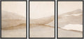 SIGNLEADER Framed Canvas Print Wall Art Set Minimal Neutral Mountain Landscape Illustrations Minimal Decorative Bohemian for Living Room, Bedroom, Office - 16'x24'x3 Black
