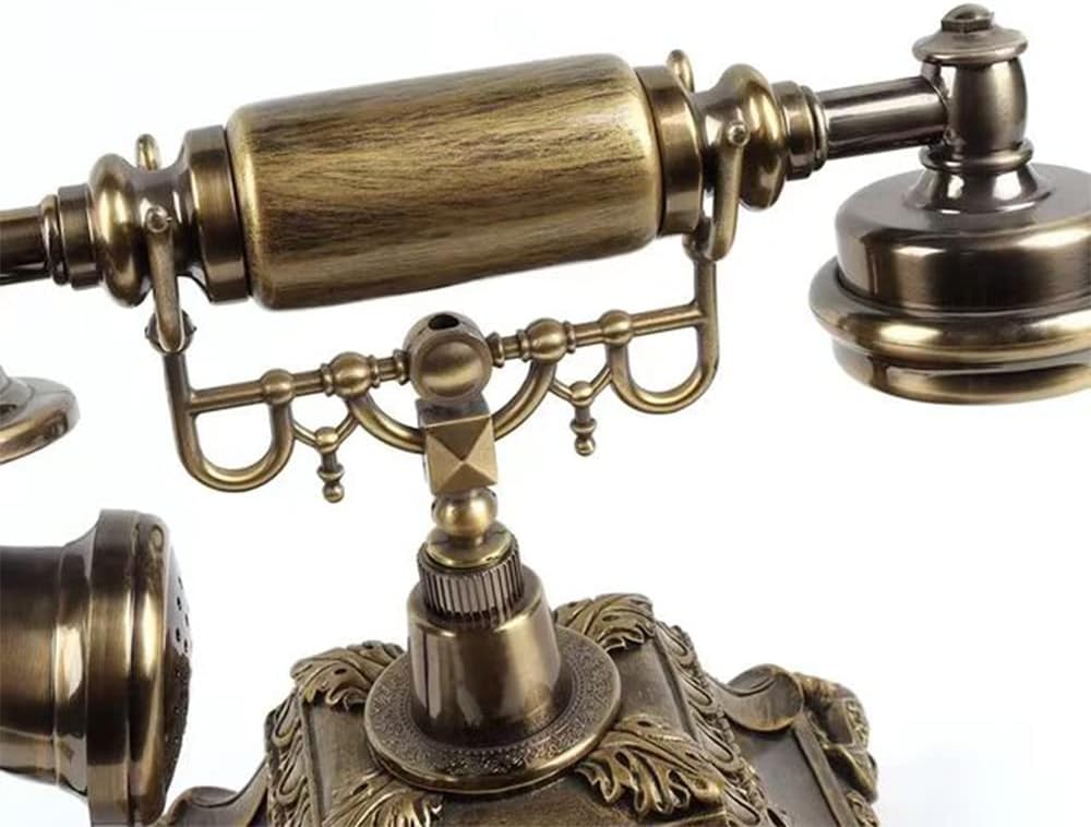 Classic Retro Craftsmanship Audio GuestBook Telephone for Confessional Wedding Birthday Party (Bronze Color)