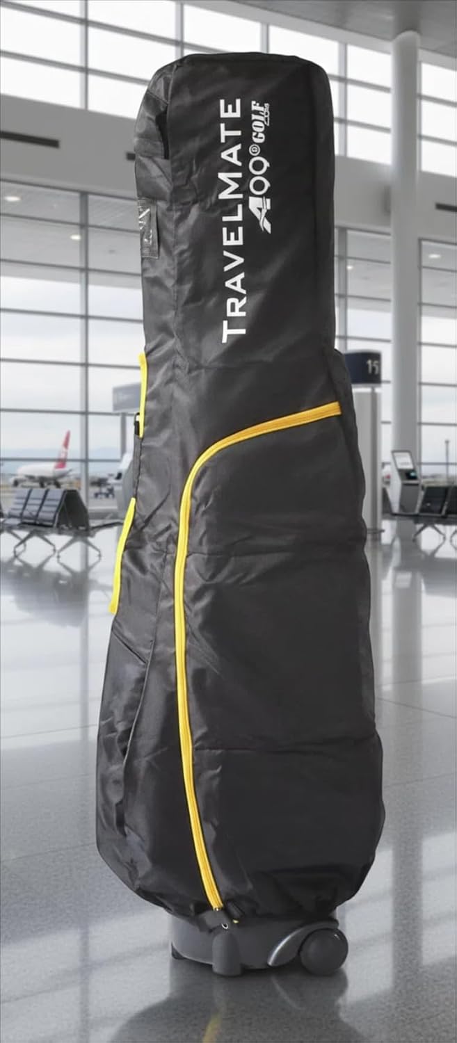 A99 Golf Travel Bag CarryOn Rolling Wheel Golf cart Bag case with TSA Lock and Protection Cover, Protect Your Club for Safe Transport