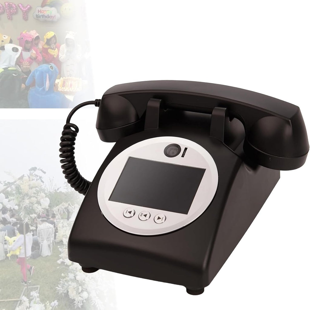 Audio Guest Book Wedding Phone Guestbook, Record Custom Audio Messages with GuestBook, Fun Engagements Anniversaries Baby Showers Graduation Black-64GB
