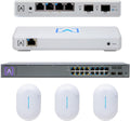 Enterprise Networking Bundle | 6.3 Gbps WiFi | 10 Gbps Ethernet | Real-Time Stats | Seamless Roaming, PoE+, 4096 QAM | IP54 Rated WiFi Access Points | 4x4 MU-MIMO Antennas for Extended Range