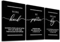 Motivational Wall Art - Inspirational Canvas Poster Prints Black Quotes Paintings Picture Entrepreneur Positive Quotes Office Wall Decor Decoration for Living Room Bedroom Framed