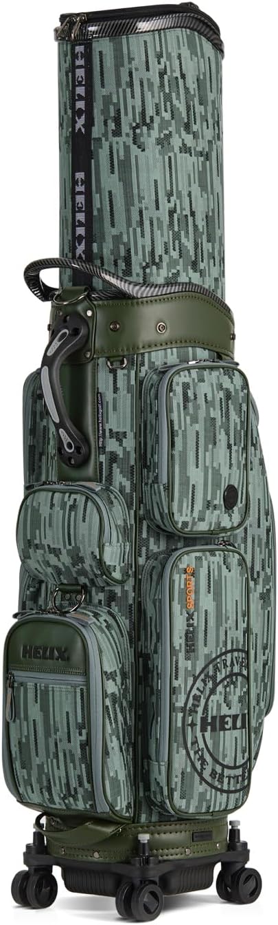 HELIX Rolling Golf Travel Bag with Retractable Top – Wheeled Cart Bag for Daily Play & Airport Travel