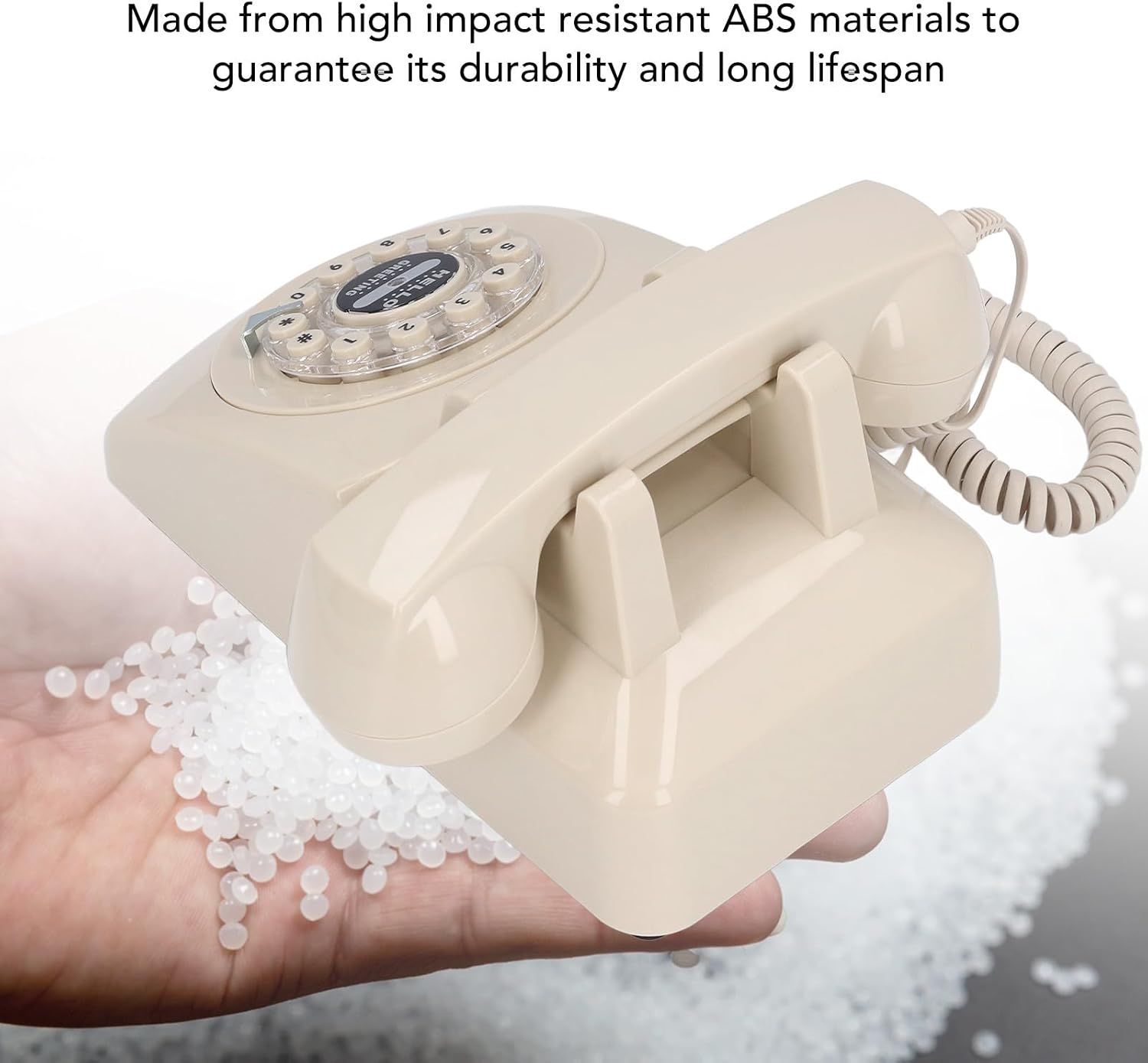 Asixxsix Audio Guest Book, 120 Hours Recording 8G Capacity Vintage Audio Guest Book Wedding Phone Record Customized Audio Messages Personalized Guest Book Telephone for Wedding Party
