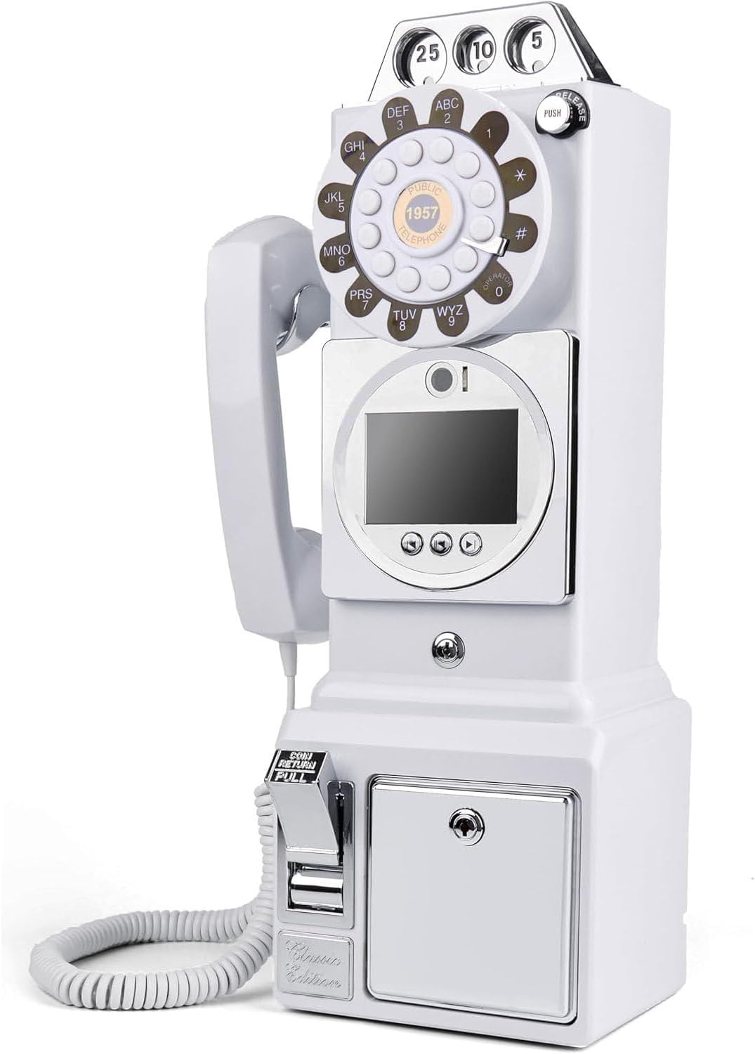 Video Audio Guest Book Wedding Phone, Record Customized Video Audio Messages, Video Audio Phone guestbook, Ideal for a Variety of Memorable Party (White 64G)